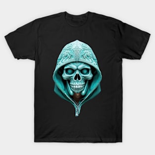 Gothic Visions: The Turquoise Skull T-Shirt